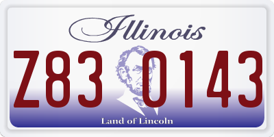 IL license plate Z830143