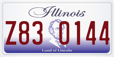 IL license plate Z830144