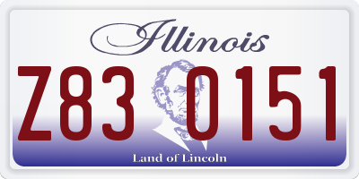 IL license plate Z830151