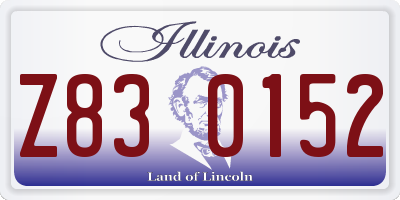 IL license plate Z830152