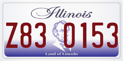IL license plate Z830153