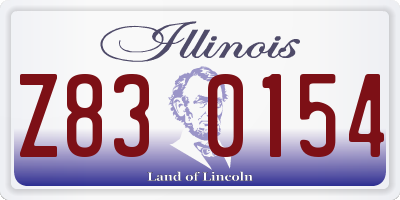 IL license plate Z830154