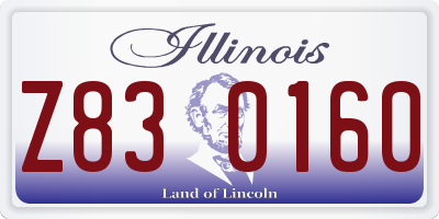 IL license plate Z830160