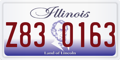 IL license plate Z830163