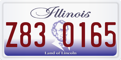 IL license plate Z830165