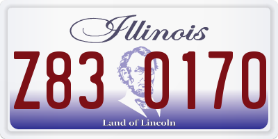IL license plate Z830170