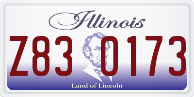 IL license plate Z830173