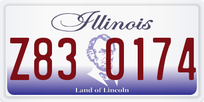 IL license plate Z830174