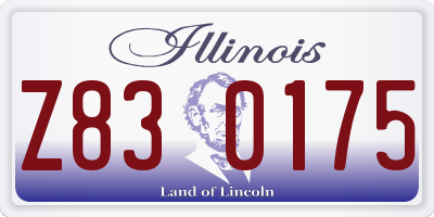 IL license plate Z830175