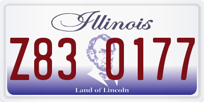 IL license plate Z830177
