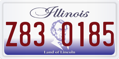 IL license plate Z830185