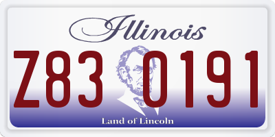 IL license plate Z830191