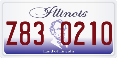 IL license plate Z830210