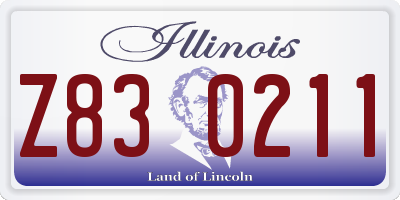 IL license plate Z830211