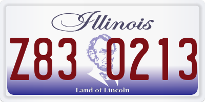 IL license plate Z830213