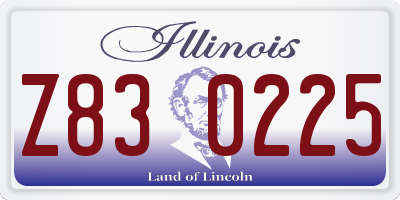 IL license plate Z830225