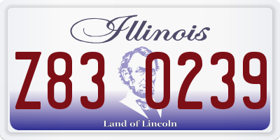 IL license plate Z830239
