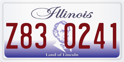 IL license plate Z830241