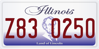 IL license plate Z830250