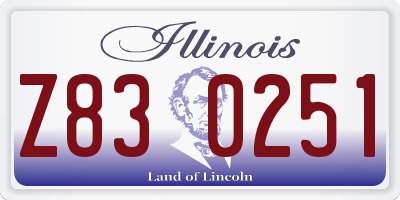 IL license plate Z830251