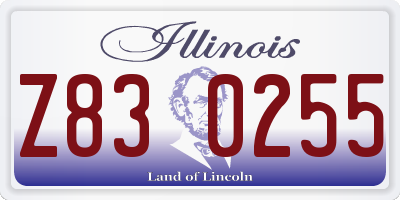 IL license plate Z830255