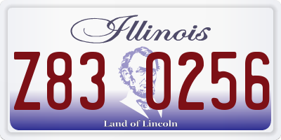 IL license plate Z830256