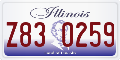IL license plate Z830259