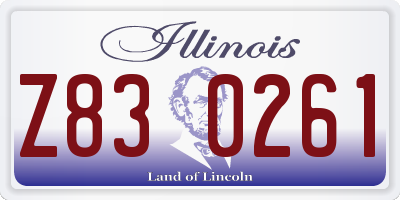 IL license plate Z830261