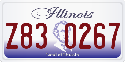IL license plate Z830267
