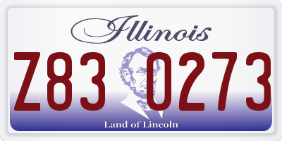 IL license plate Z830273