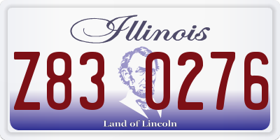 IL license plate Z830276