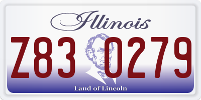 IL license plate Z830279