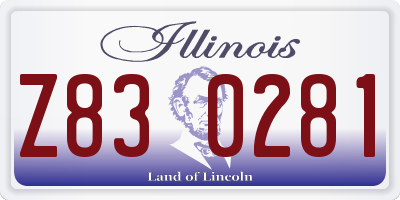 IL license plate Z830281