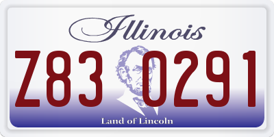 IL license plate Z830291