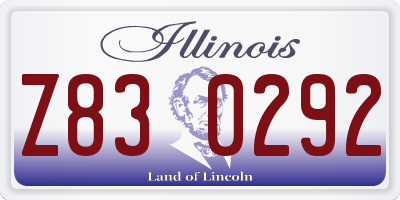 IL license plate Z830292