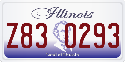 IL license plate Z830293