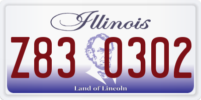 IL license plate Z830302