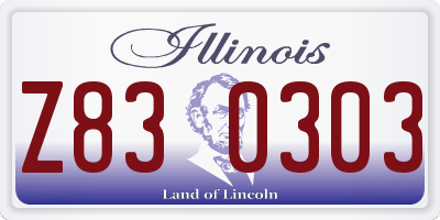 IL license plate Z830303