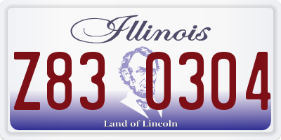 IL license plate Z830304