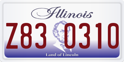 IL license plate Z830310