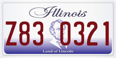 IL license plate Z830321