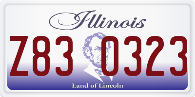 IL license plate Z830323
