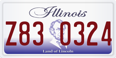 IL license plate Z830324