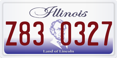IL license plate Z830327