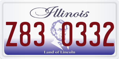 IL license plate Z830332