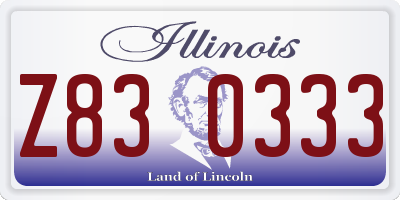 IL license plate Z830333
