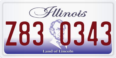 IL license plate Z830343