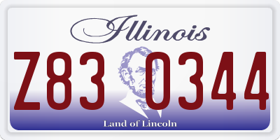 IL license plate Z830344