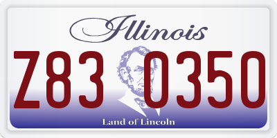 IL license plate Z830350