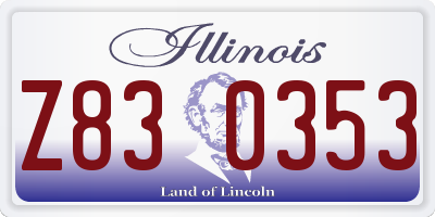 IL license plate Z830353